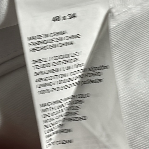 NWT men’s Perry Ellis white linen/cotton blend pants 48x34 - Picture 7 of 8